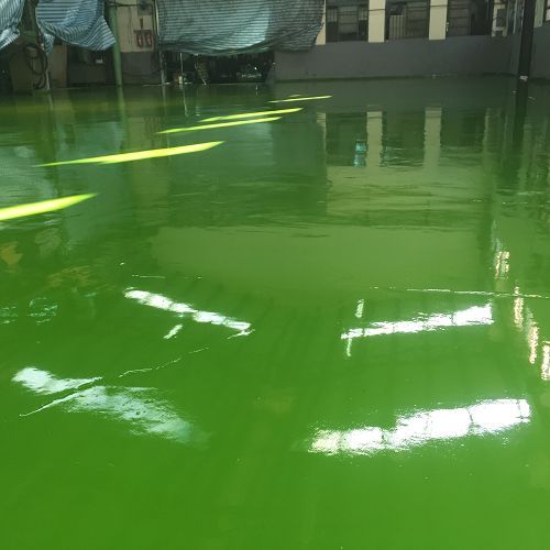 Green epoxy floor