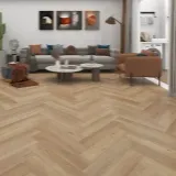 Light oak herringbone floor modern living room