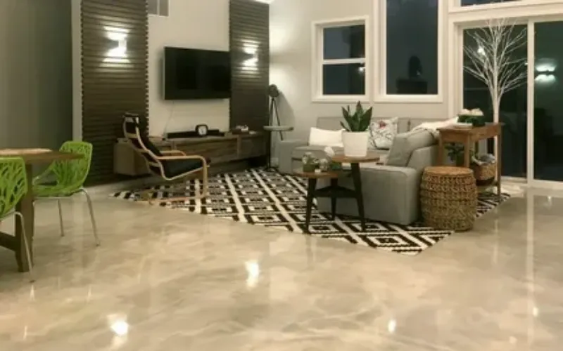 Epoxy flooring game room