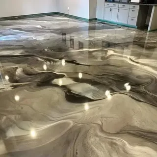 Grey epoxy floor