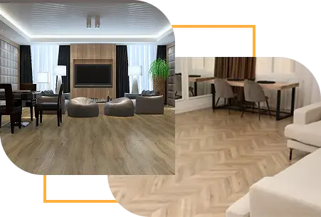 PVC Flooring Service in hall and bedroom